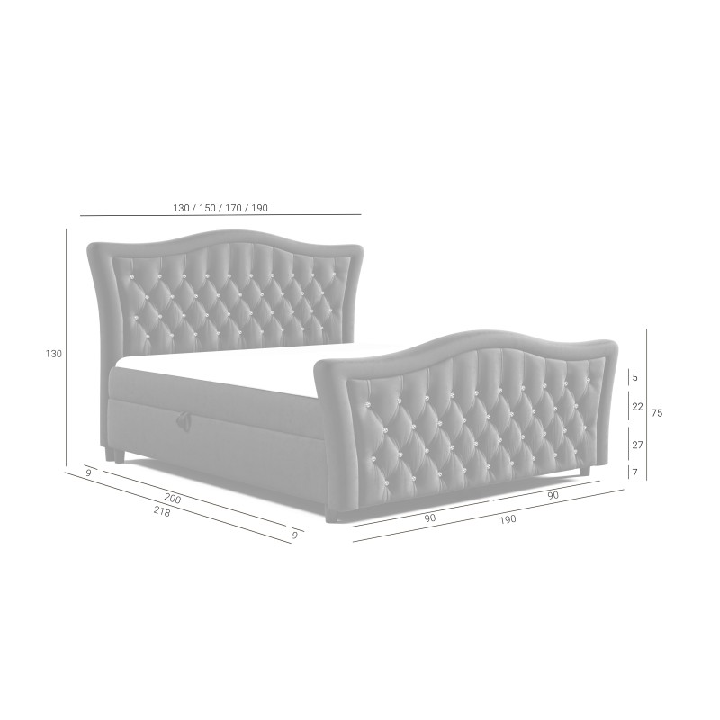 Continental bed Torvi with decorative quilting nan - match your sleep to the glamour style. Continental bed Torvi with decorative quilting nan - match your sleep to the glamour style.