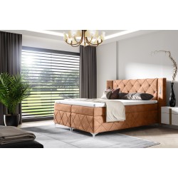 Lavanoz Continental Bed with Sensor Lighting in Nan Fabric | Luxurious Comfort and Elegance