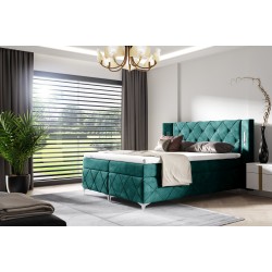 Lavanoz Continental Bed with Sensor Lighting in Nan Fabric | Luxurious Comfort and Elegance