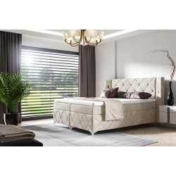 Lavanoz Continental Bed with Sensor Lighting in Nan Fabric | Luxurious Comfort and Elegance