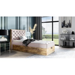Komfortables Jugendbett Luxaro III mit Stauraum - Stoff Faro 24 Komfortables Jugendbett Luxaro III mit Stauraum - Stoff Faro 24