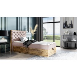 Luxaro III Comfortable Youth Bed with Storage - Faro 24 Fabric