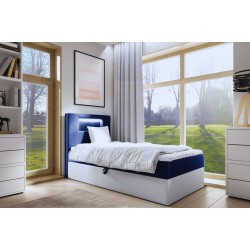 Niva I bed with LED lighting and a bedding storage drawer