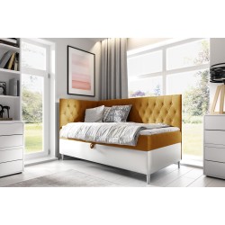 Modena III Bed – A luxurious bedroom furniture piece with a storage compartment for bedding and a sleeping function.
