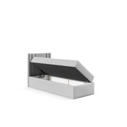Lineo mini bed with a storage compartment in nan fabric - Comfort and functionality in one! Lineo mini bed with a storage compartment in nan fabric - Comfort and functionality in one!
