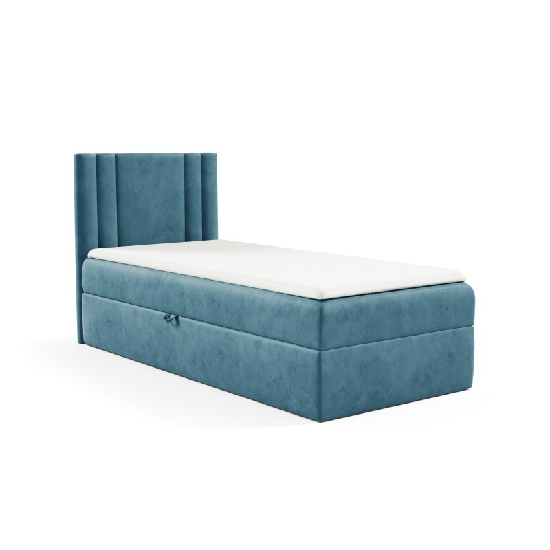 Lineo mini bed with a storage compartment in nan fabric - Comfort and functionality in one! Lineo mini bed with a storage compartment in nan fabric - Comfort and functionality in one!