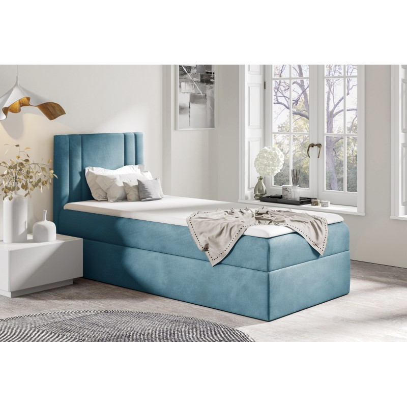 Lineo mini bed with a storage compartment in nan fabric - Comfort and functionality in one! Lineo mini bed with a storage compartment in nan fabric - Comfort and functionality in one!