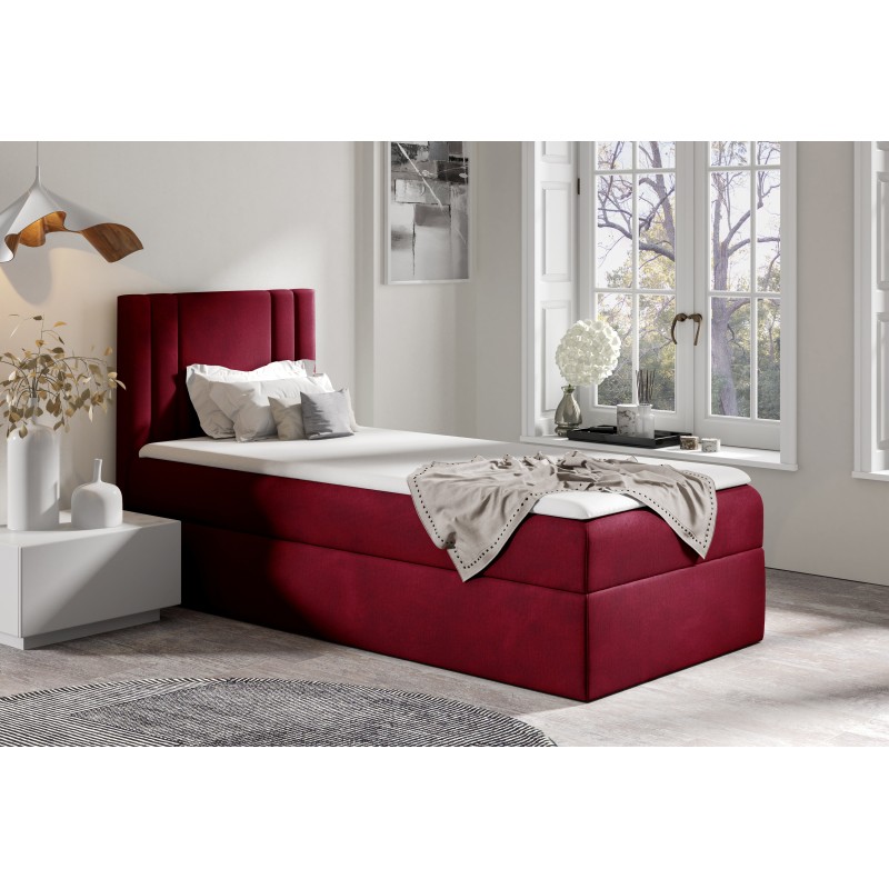 Lineo mini bed with a storage compartment in nan fabric - Comfort and functionality in one! Lineo mini bed with a storage compartment in nan fabric - Comfort and functionality in one!