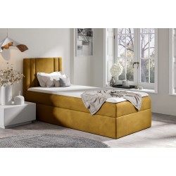 Lineo mini bed with a storage compartment in nan fabric - Comfort and functionality in one!