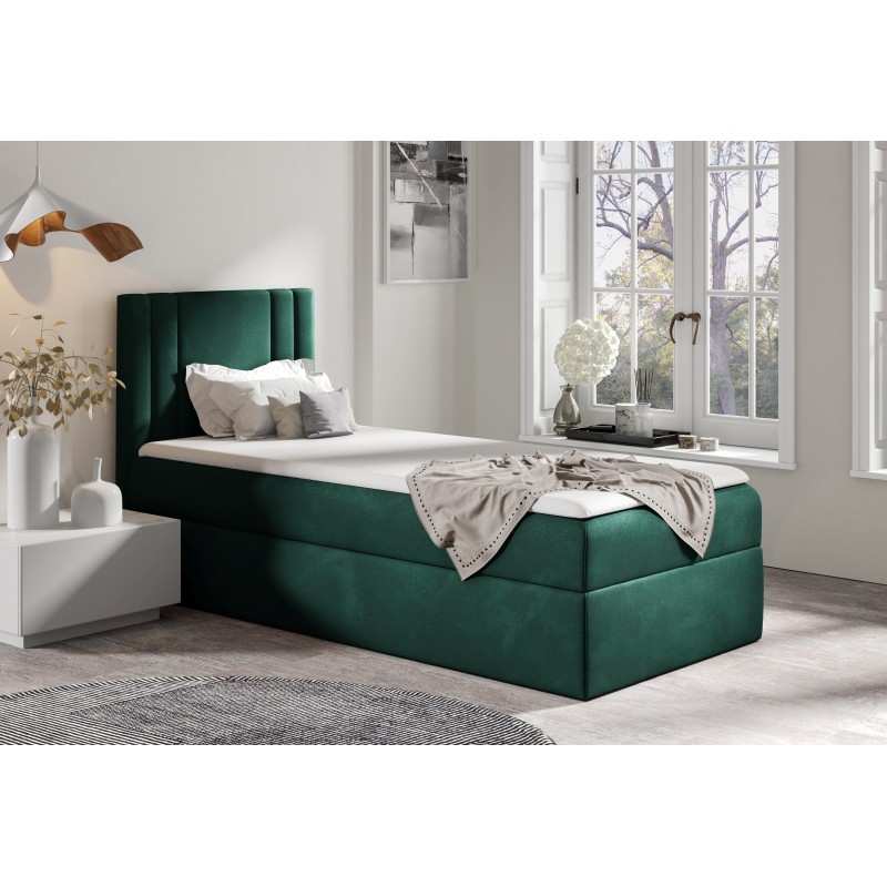Lineo mini bed with a storage compartment in nan fabric - Comfort and functionality in one! Lineo mini bed with a storage compartment in nan fabric - Comfort and functionality in one!