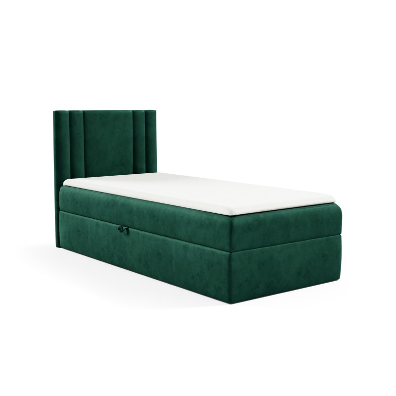 Lineo mini bed with a storage compartment in nan fabric - Comfort and functionality in one! Lineo mini bed with a storage compartment in nan fabric - Comfort and functionality in one!