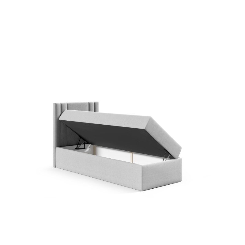 Lineo mini bed with a storage compartment in nan fabric - Comfort and functionality in one! Lineo mini bed with a storage compartment in nan fabric - Comfort and functionality in one!