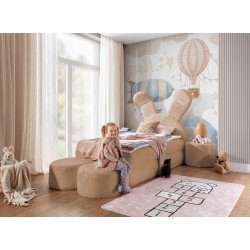 Kinderbett Häschen mit Bettkasten, Sitzpuffs und Tischchen aus dem Stoff nan 203.01 – Schlafkomfort für Ihr Kind Kinderbett Häschen mit Bettkasten, Sitzpuffs und Tischchen aus dem Stoff nan 203.01 – Schlafkomfort für Ihr Kind