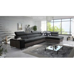 Narożnik Prestige XI Maxi z funkcją spania i portem usb tkanina Freya 210.24 + Tauro 8207