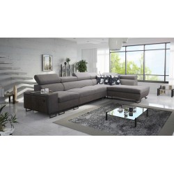 Prestige XI Maxi Corner Sofa with Sleeping Function and USB Port | Upholstered Corner Sofa, Soft to the Touch, Freya 210.23 + Ta