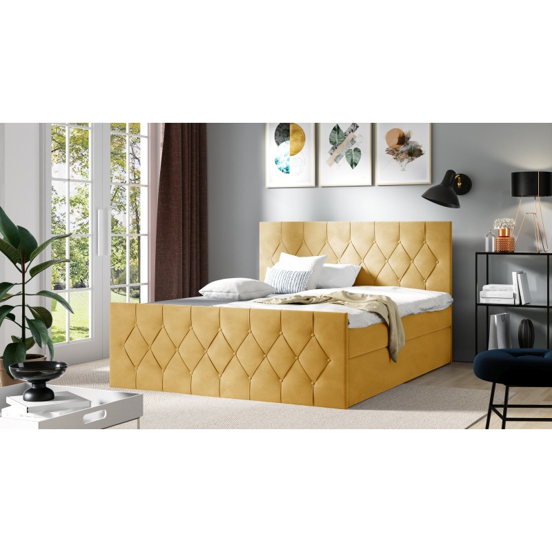 Zoren Lux continental bed with a storage container for bedding, fabric Alove 07 Zoren Lux continental bed with a storage container for bedding, fabric Alove 07