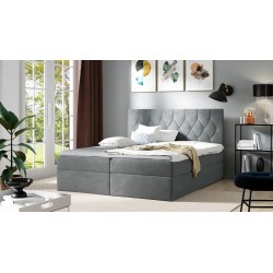 Continental bed Zoren with bedding storage in fabric Alove 14