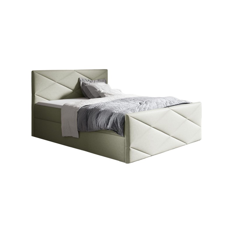 Luvero Lux continental bed with bedding storage, fabric Rico 20 Luvero Lux continental bed with bedding storage, fabric Rico 20