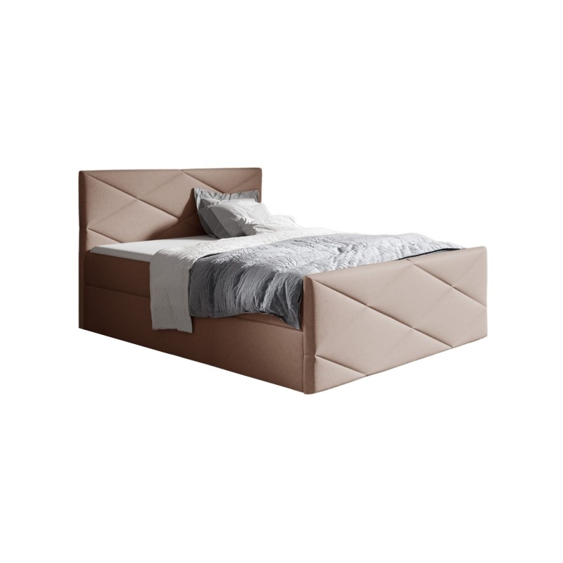 Luvero Lux continental bed with a bedding storage compartment, fabric Rico 19 Luvero Lux continental bed with a bedding storage compartment, fabric Rico 19