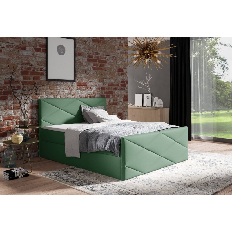 Luvero Lux continental bed with a bedding storage compartment, fabric Rico 18 Luvero Lux continental bed with a bedding storage compartment, fabric Rico 18
