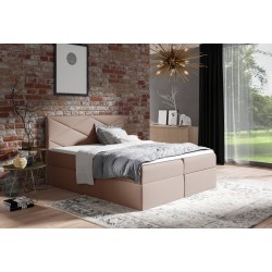 Luvero continental bed with a storage container for bedding, fabric Rico 19 Luvero continental bed with a storage container for bedding, fabric Rico 19