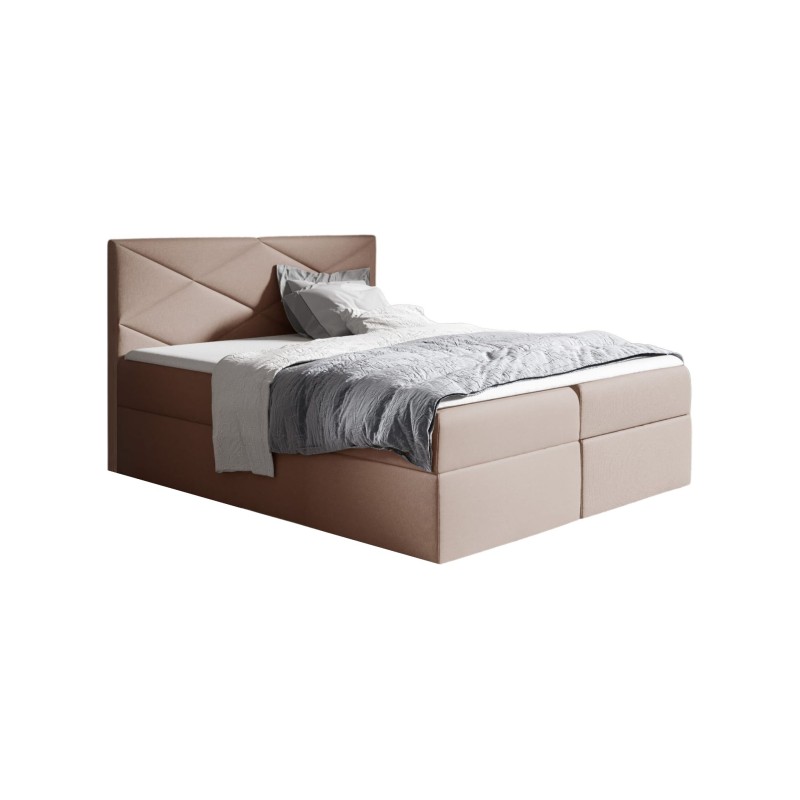 Luvero continental bed with a storage container for bedding, fabric Rico 19 Luvero continental bed with a storage container for bedding, fabric Rico 19