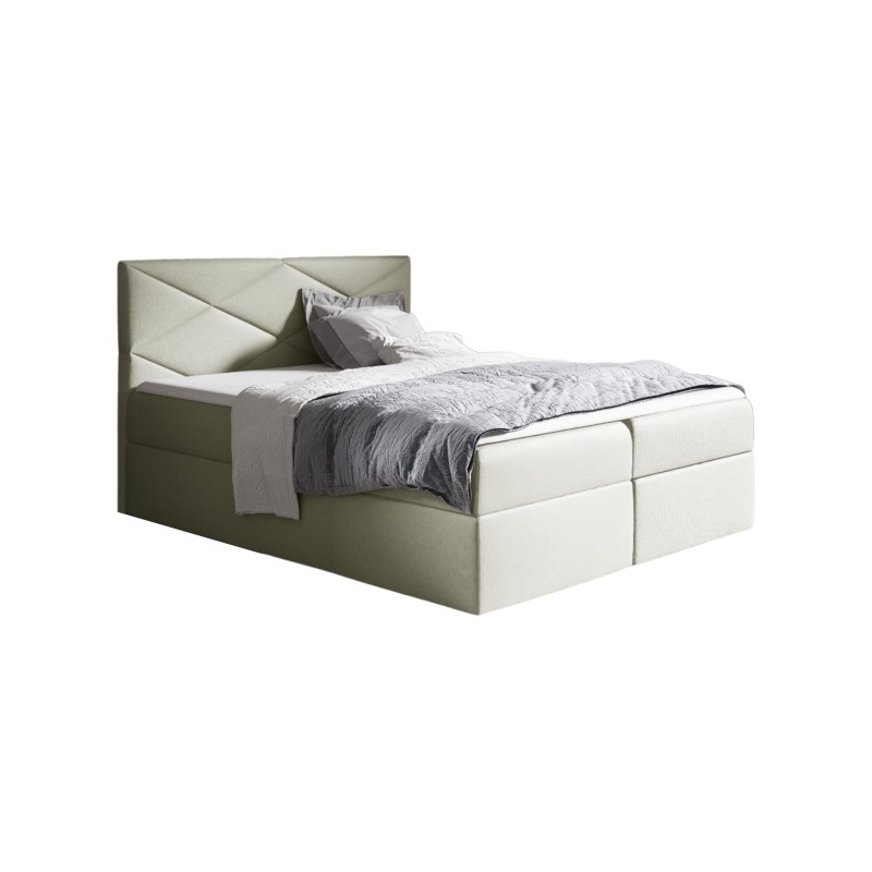 Luvero continental bed with bedding storage, fabric Rico 20 Luvero continental bed with bedding storage, fabric Rico 20
