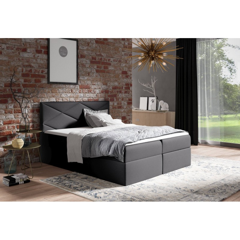 Luvero continental bed with a bedding container, fabric Rico 13 Luvero continental bed with a bedding container, fabric Rico 13