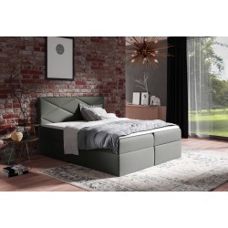 Luvero continental bed with bedding storage, fabric Rico 3