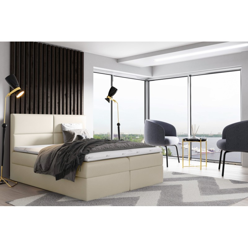 Voltar continental bed with a bedding storage container, fabric Soft 33 Voltar continental bed with a bedding storage container, fabric Soft 33