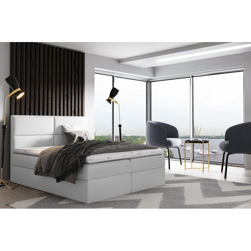 Voltar continental bed with bedding storage, fabric Soft 17 Voltar continental bed with bedding storage, fabric Soft 17