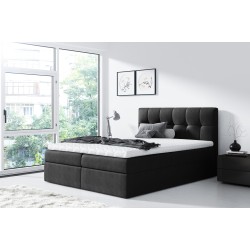 Nevalo continental bed with bedding storage, fabric Soro 100