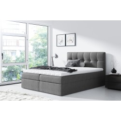 Nevalo continental bed with a bedding storage in fabric Soro 93