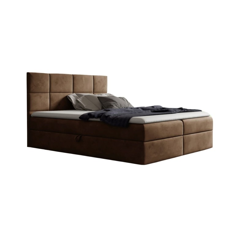 Continental bed Feron with bedding storage, fabric Fresh 06 Continental bed Feron with bedding storage, fabric Fresh 06