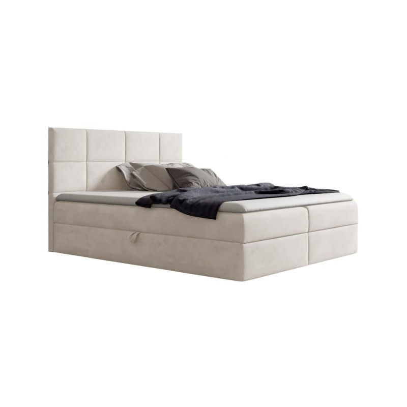 Feron continental bed with a bedding storage container, fabric Fresh 01 Feron continental bed with a bedding storage container, fabric Fresh 01