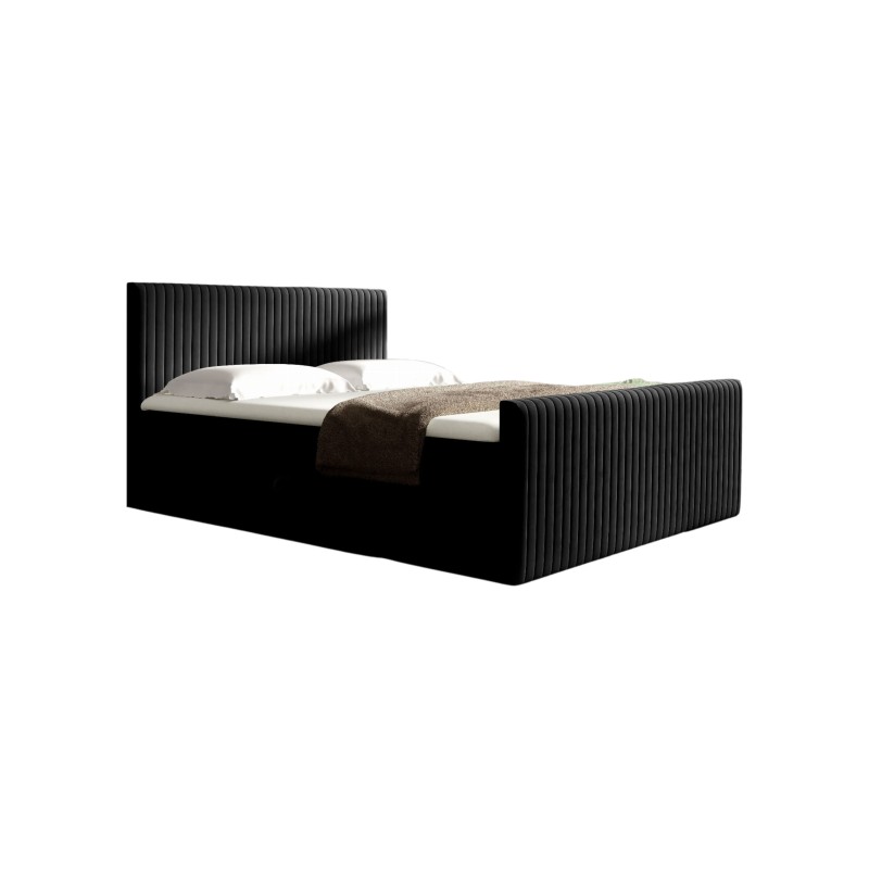 Elven continental bed with bedding storage, fabric Fresh 17 Elven continental bed with bedding storage, fabric Fresh 17