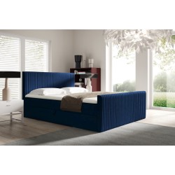 Elven continental bed with bedding storage, fabric Fresh 11