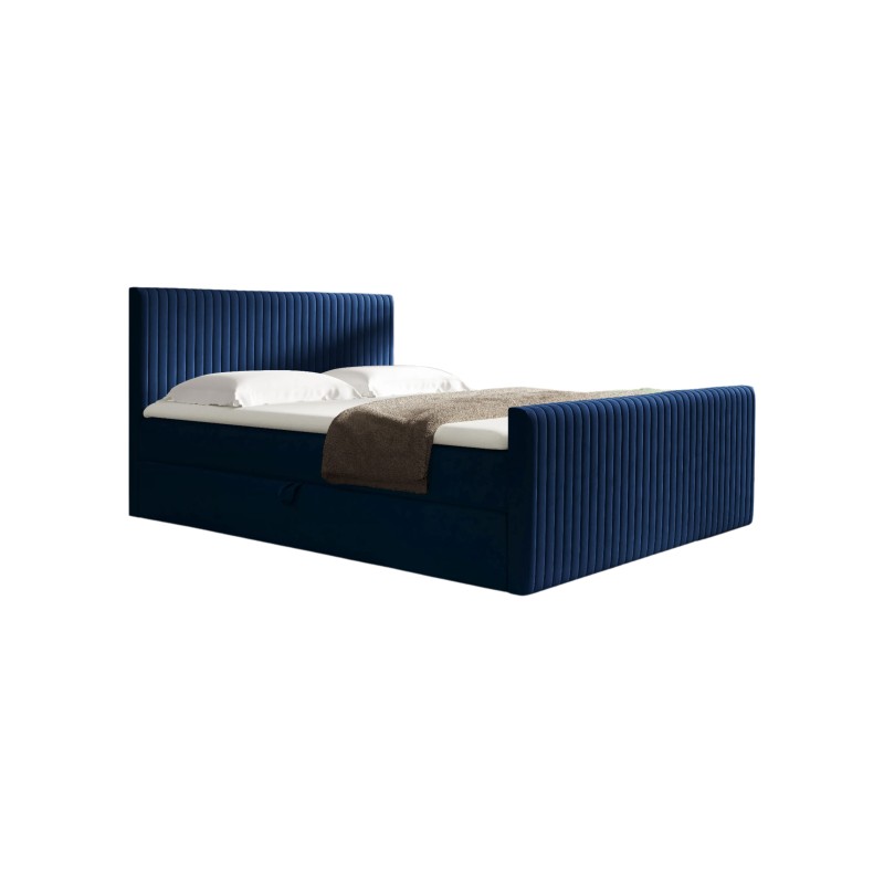 Elven continental bed with bedding storage, fabric Fresh 11 Elven continental bed with bedding storage, fabric Fresh 11