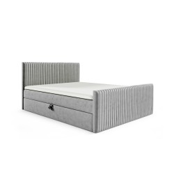 Elven continental bed with a storage container for bedding, fabric Fresh 32 Elven continental bed with a storage container for bedding, fabric Fresh 32