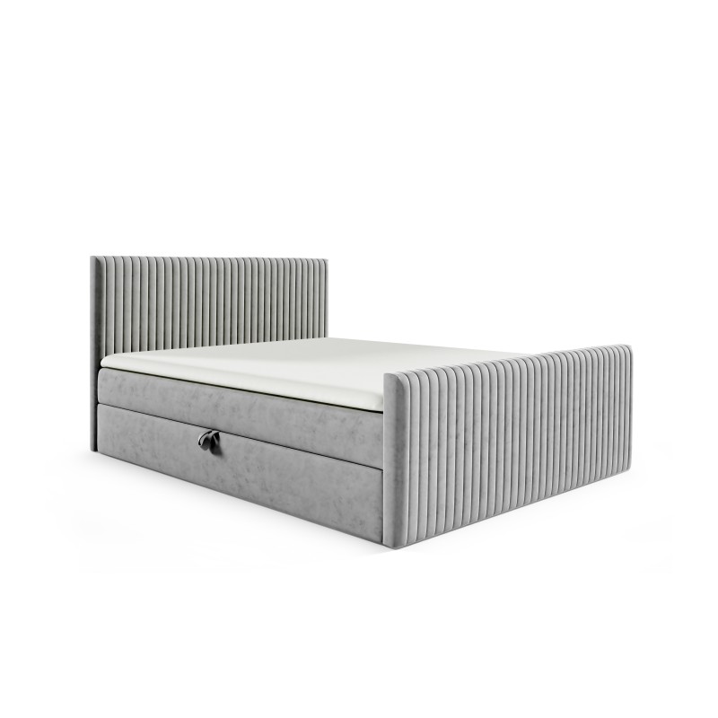 Elven continental bed with a storage container for bedding, fabric Fresh 32 Elven continental bed with a storage container for bedding, fabric Fresh 32