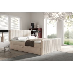 Elven continental bed with a bedding storage in Fresh 01 fabric
