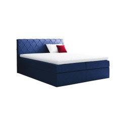 Rinovo continental bed with a bedding container in Riviera 81 fabric Rinovo continental bed with a bedding container in Riviera 81 fabric