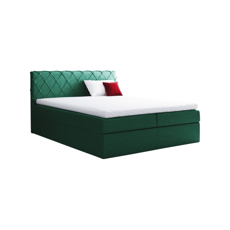 Rinovo continental bed with bedding storage in Riviera 38 fabric Rinovo continental bed with bedding storage in Riviera 38 fabric