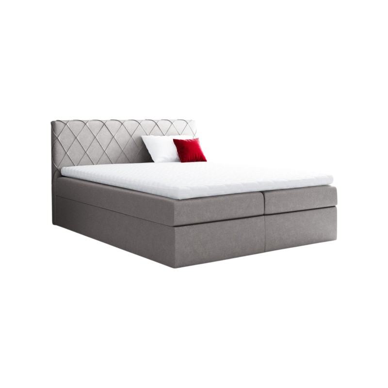 Rinovo continental bed with bedding storage in Riviera 16 fabric Rinovo continental bed with bedding storage in Riviera 16 fabric
