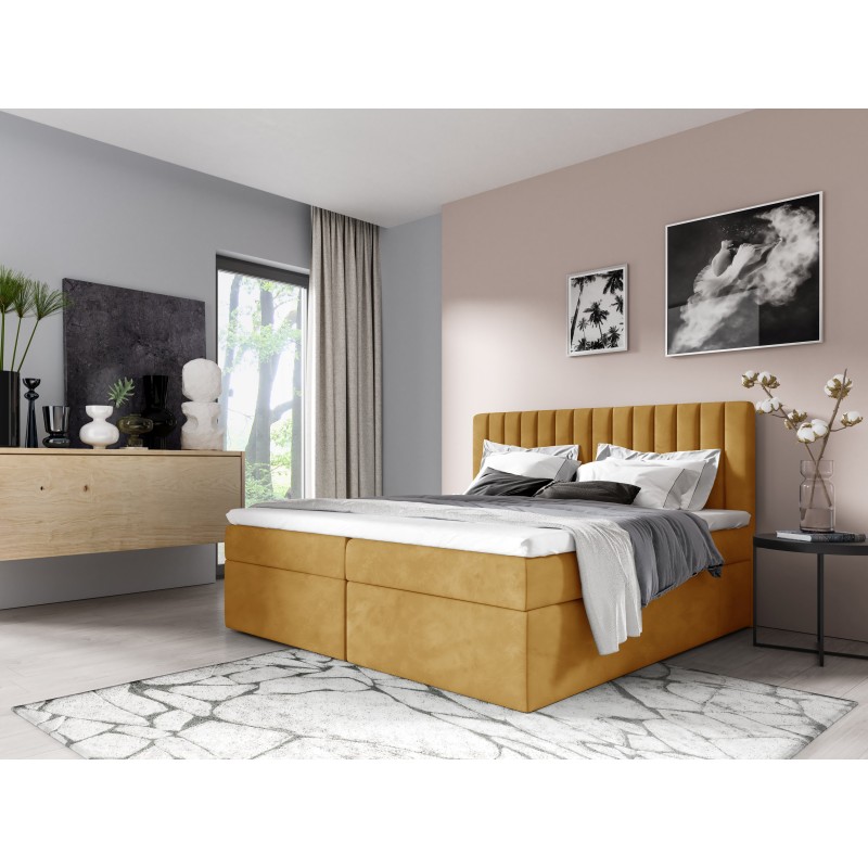 Cama continental Jorvo con contenedor para ropa de cama tela Fresh 37 Cama continental Jorvo con contenedor para ropa de cama tela Fresh 37