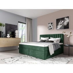 Jorvo continental bed with bedding storage in Fresh 13 fabric
