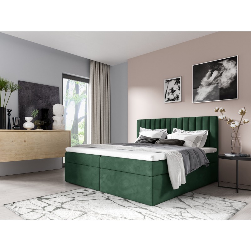 Jorvo continental bed with bedding storage in Fresh 13 fabric Jorvo continental bed with bedding storage in Fresh 13 fabric