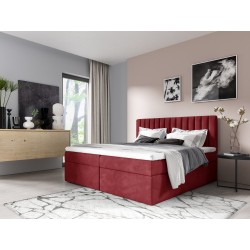 Jorvo continental bed with a bedding storage in Fresh 08 fabric
