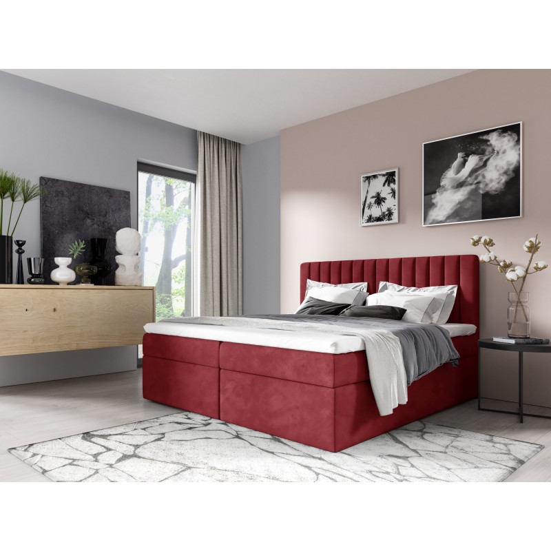 Cama continental Jorvo con contenedor para ropa de cama tela Fresh 08 Cama continental Jorvo con contenedor para ropa de cama tela Fresh 08