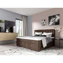 Jorvo continental bed with a storage compartment for bedding, fabric Fresh 04